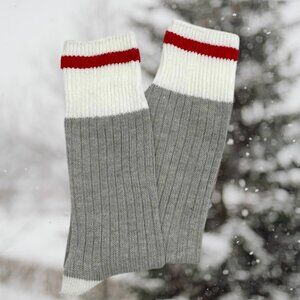 NEW Red Striped Cotton Socks-PKG.of 12